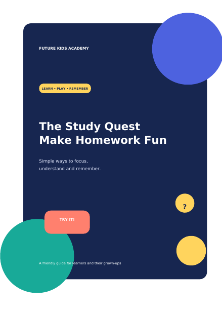 E-book cover: The Study Quest Make Homework Fun